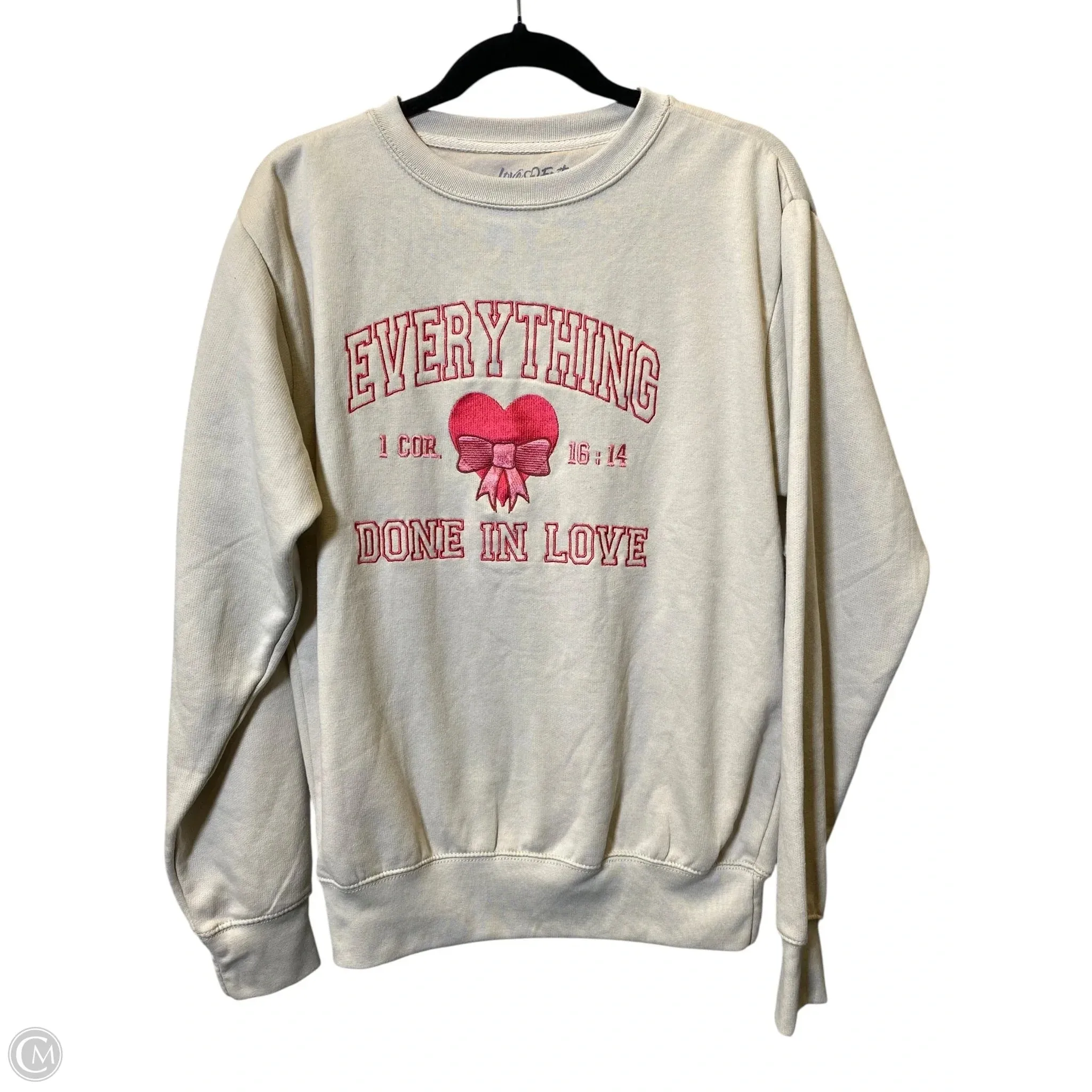 Sweatshirt Crewneck By Cmc In Tan, Size: S Layer Play VersatileCuff