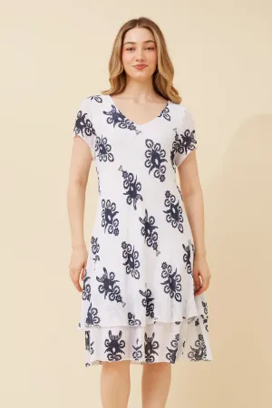 ELECTRA ABSTRACT PRINT DRESS Mind Glow