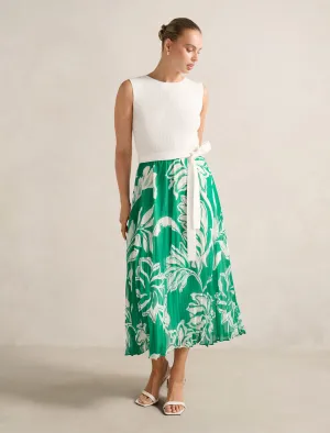 Mariah Boat Neck Midi Dress Bead Shine