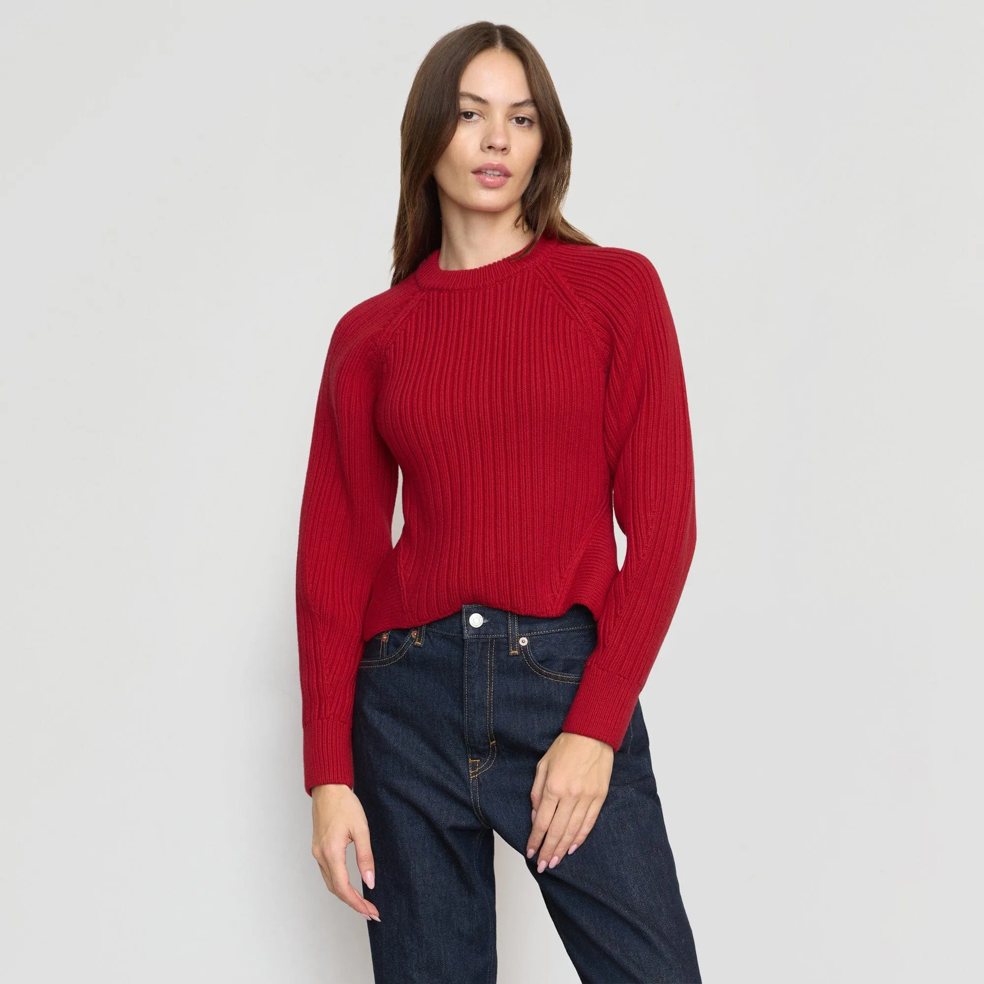 Iona Organic Cotton Cropped Sweater Layered Style