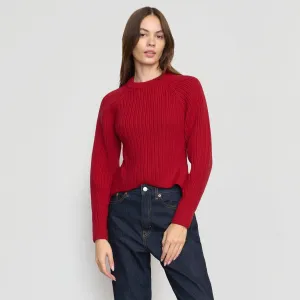 Iona Organic Cotton Cropped Sweater Layered Style