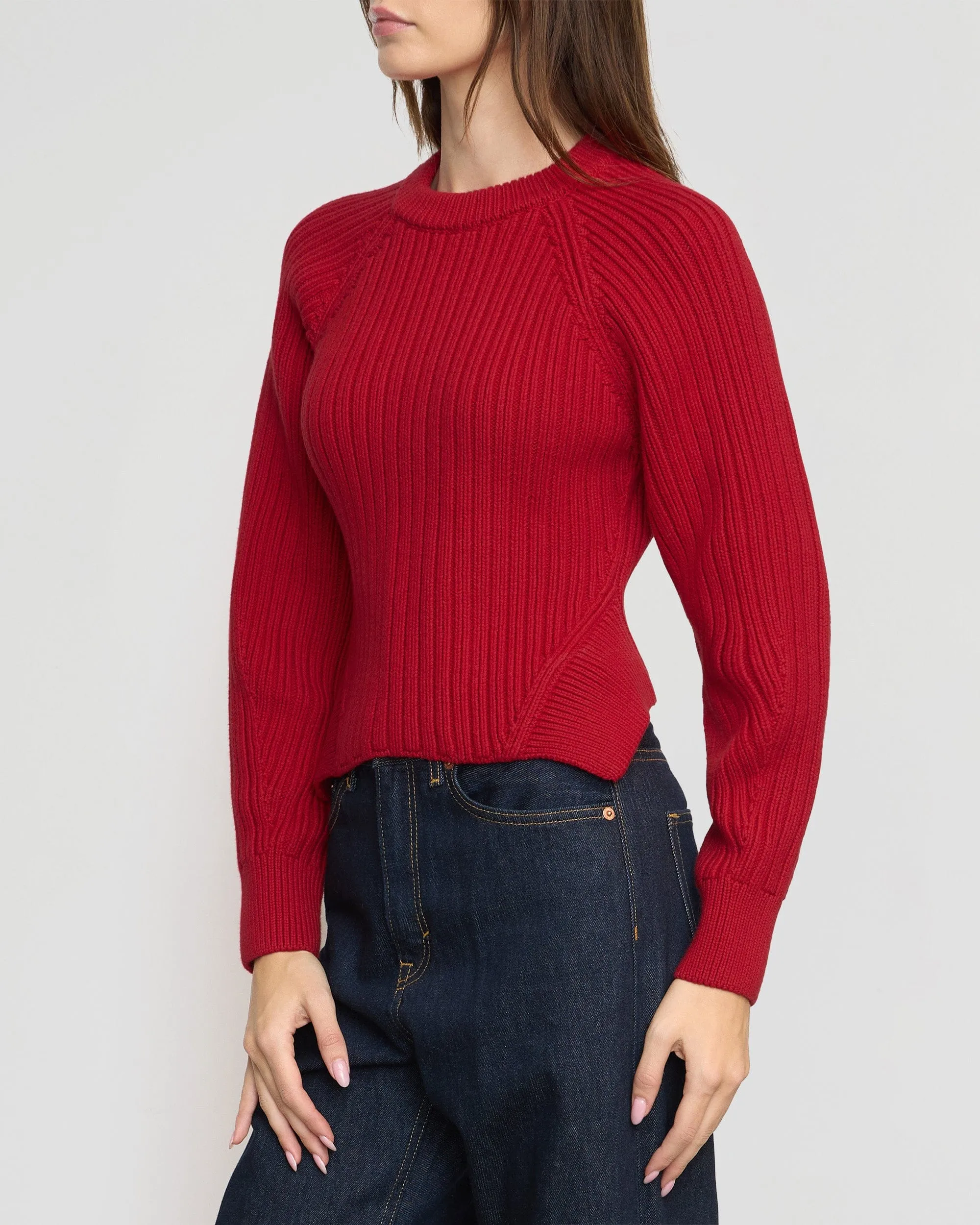 Iona Organic Cotton Cropped Sweater Comfortable Layer Simple Chic