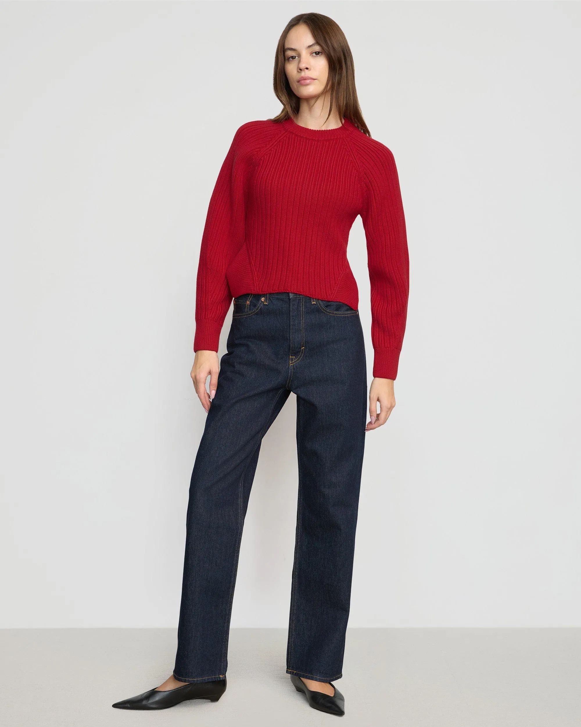 Iona Organic Cotton Cropped Sweater Ultimate Knitwear