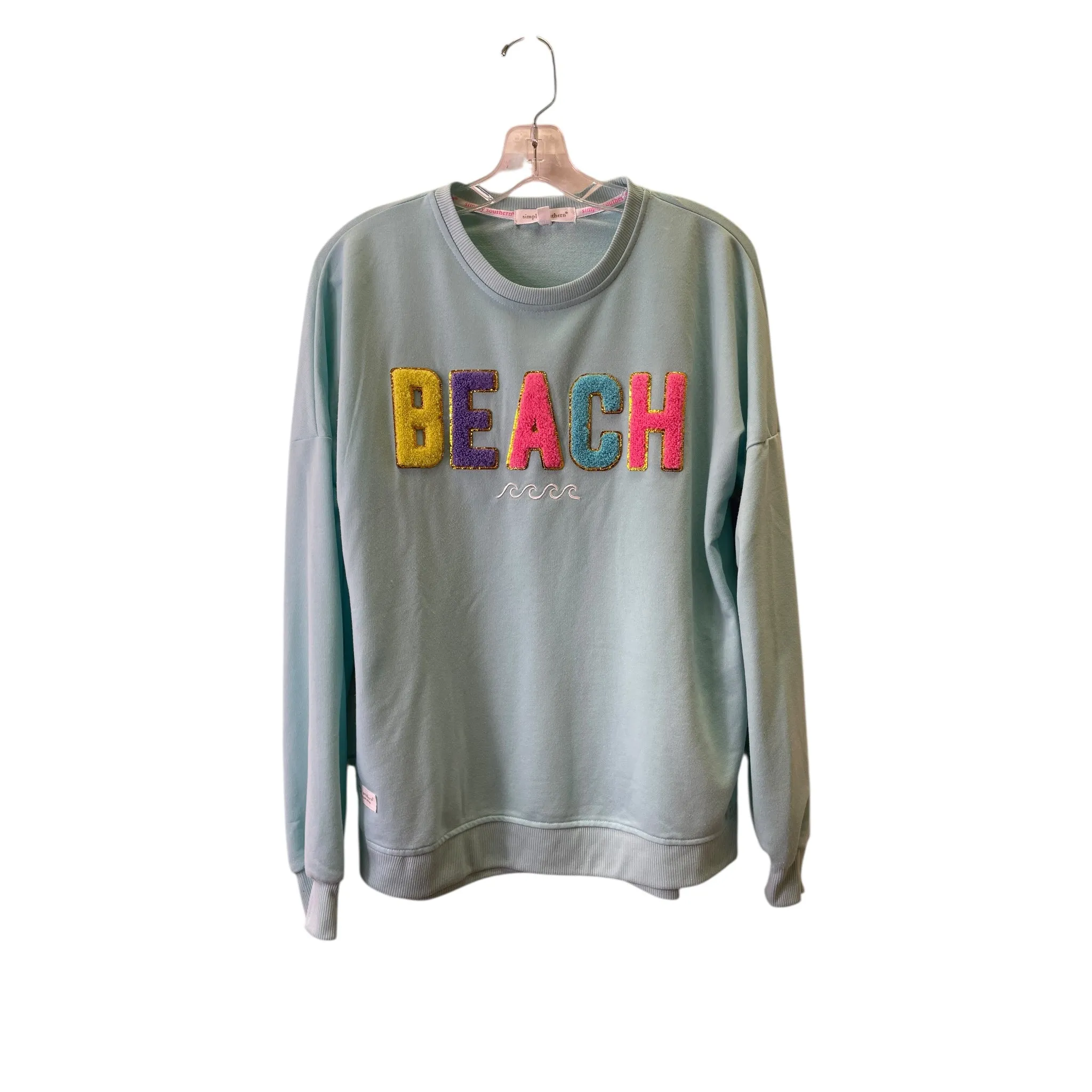 Sweatshirt Crewneck By Simply Southern In Blue, Size:M Self Love Organic Cotton