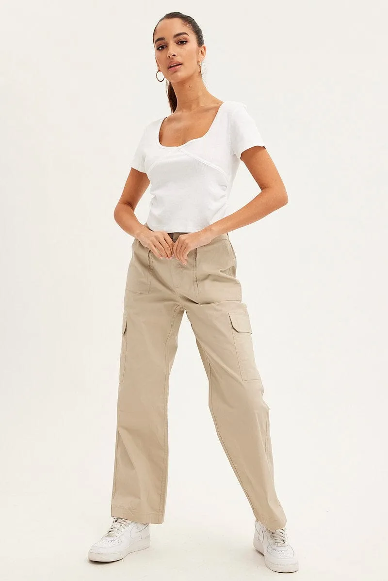 White T-Shirt Short Sleeve V Neck Winter Wear