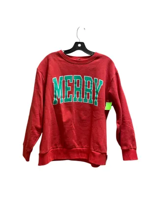 Sweatshirt Crewneck By Clothes Mentor In Red, Size: M Comfortable Sweater HypoallergenicFabric