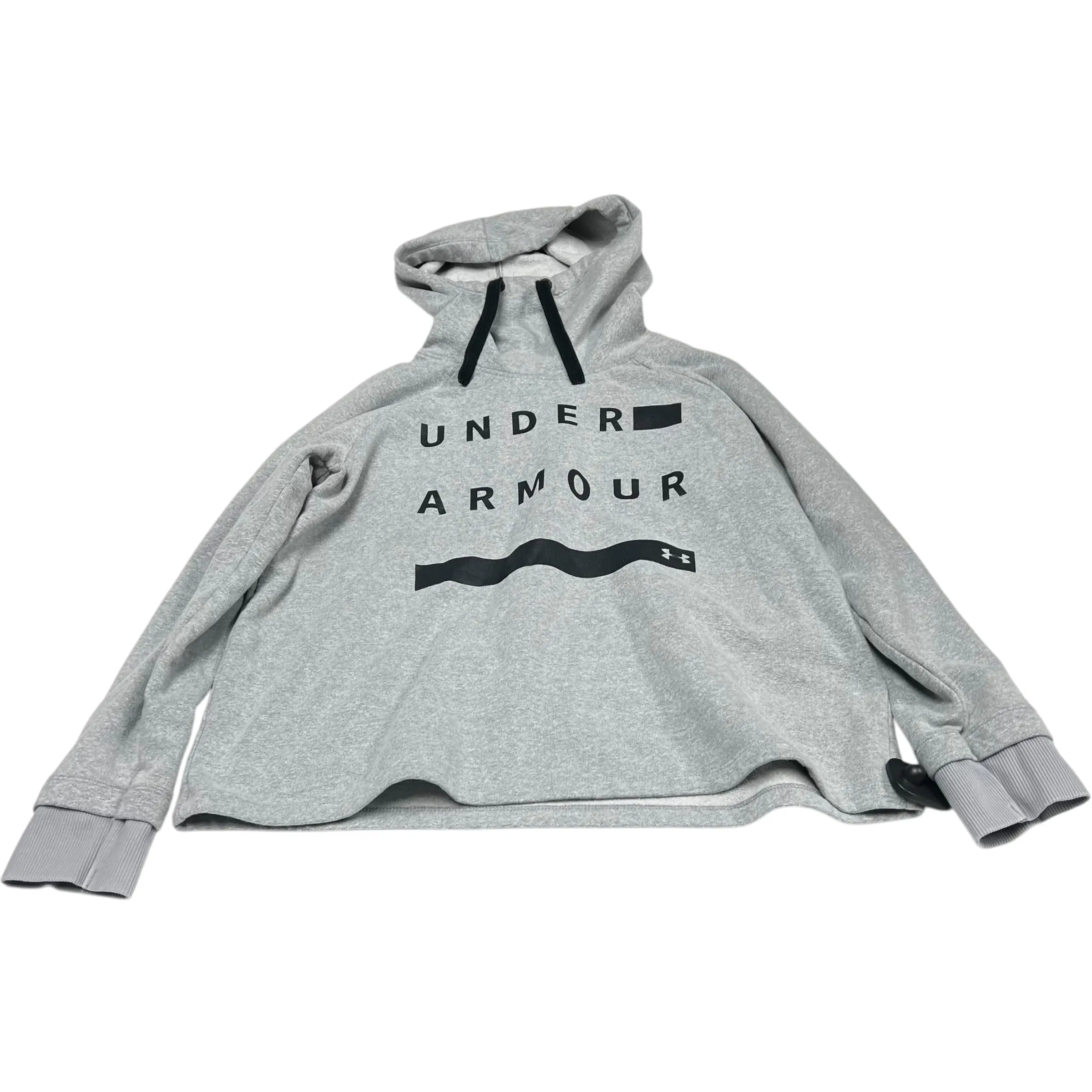 Athletic Sweatshirt Hoodie By Under Armour In Grey, Size: L Active Gear Adjustable Straps