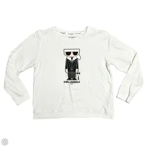 MoistureWickingTechnology American Ease Sweatshirt Designer By Karl Lagerfeld In White, Size: L