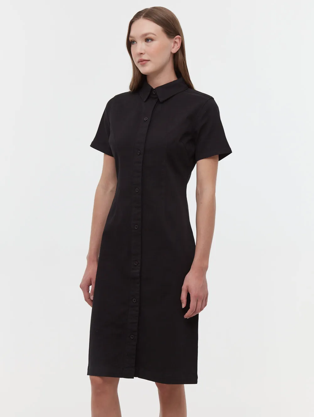 Deana Short Sleeve Shirt Dress Eco Core Fashion Accessory