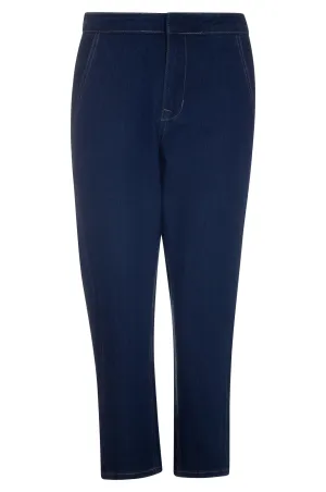 Slim Smooth On trend Chelsea Crop Jeans | MID BLUE | 6598AR