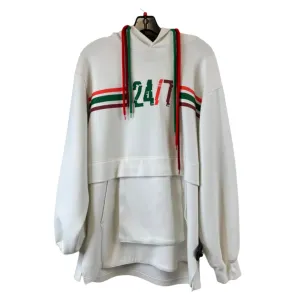 Sweatshirt Hoodie By Clothes Mentor In Cream, Size: L Compact Packable Design Eco Wear
