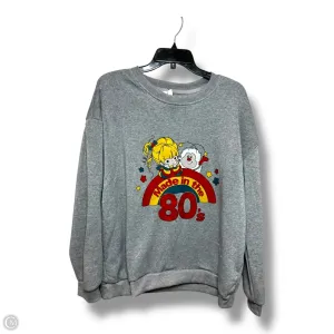 retro look Sweatshirt Collar By Clothes Mentor In Grey, Size: Xl
