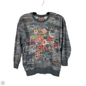 Sweatshirt Crewneck By Johnny Was In Grey, Size: Xs Energy Flow Surf Mood