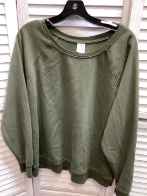 ThermalRegulating Layer Formal Look Green Sweatshirt Crewneck Time And Tru, Size 2x