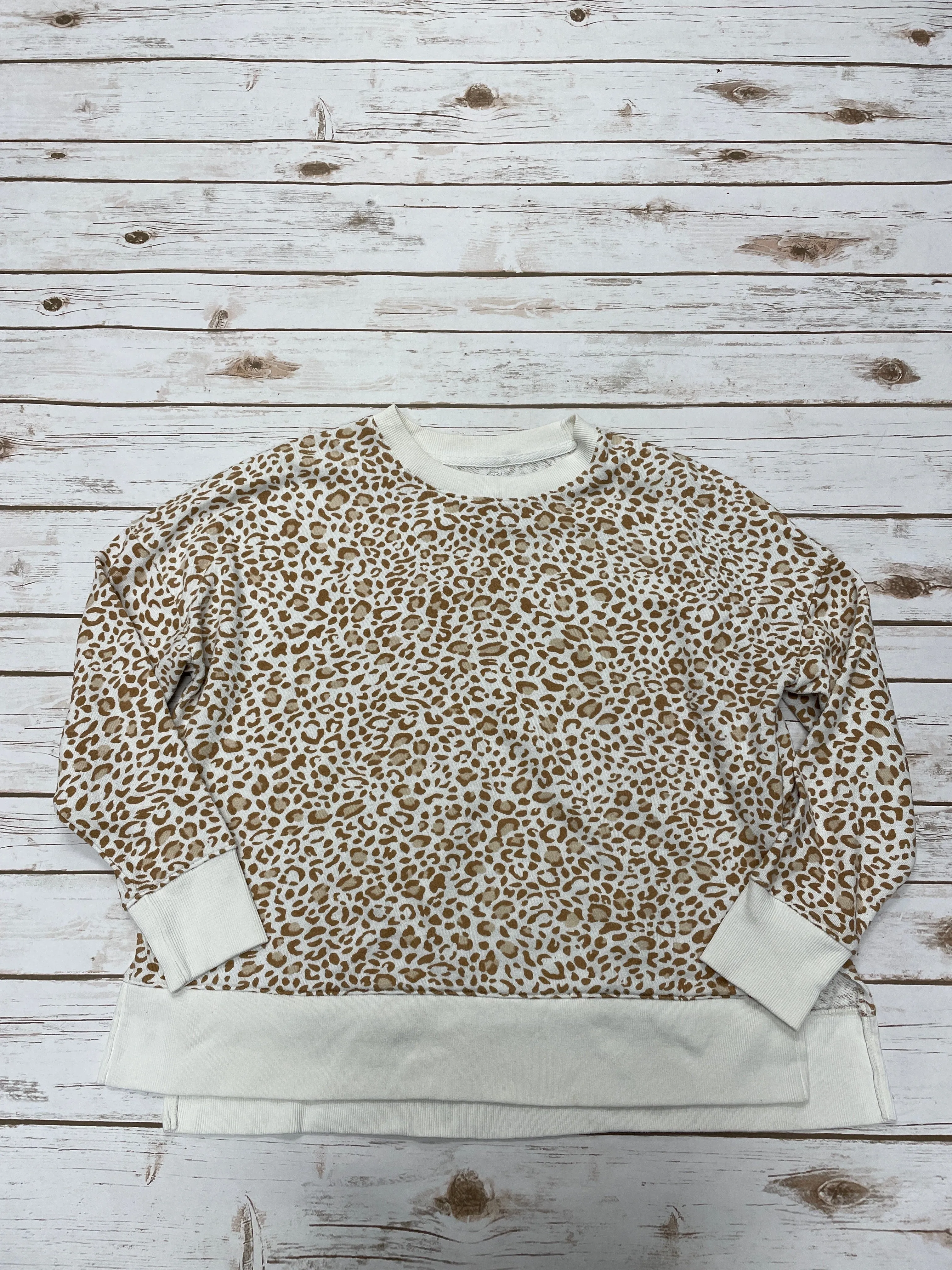 Virtual Fit Sweatshirt Collar By Time And Tru In Animal Print, Size: Xl