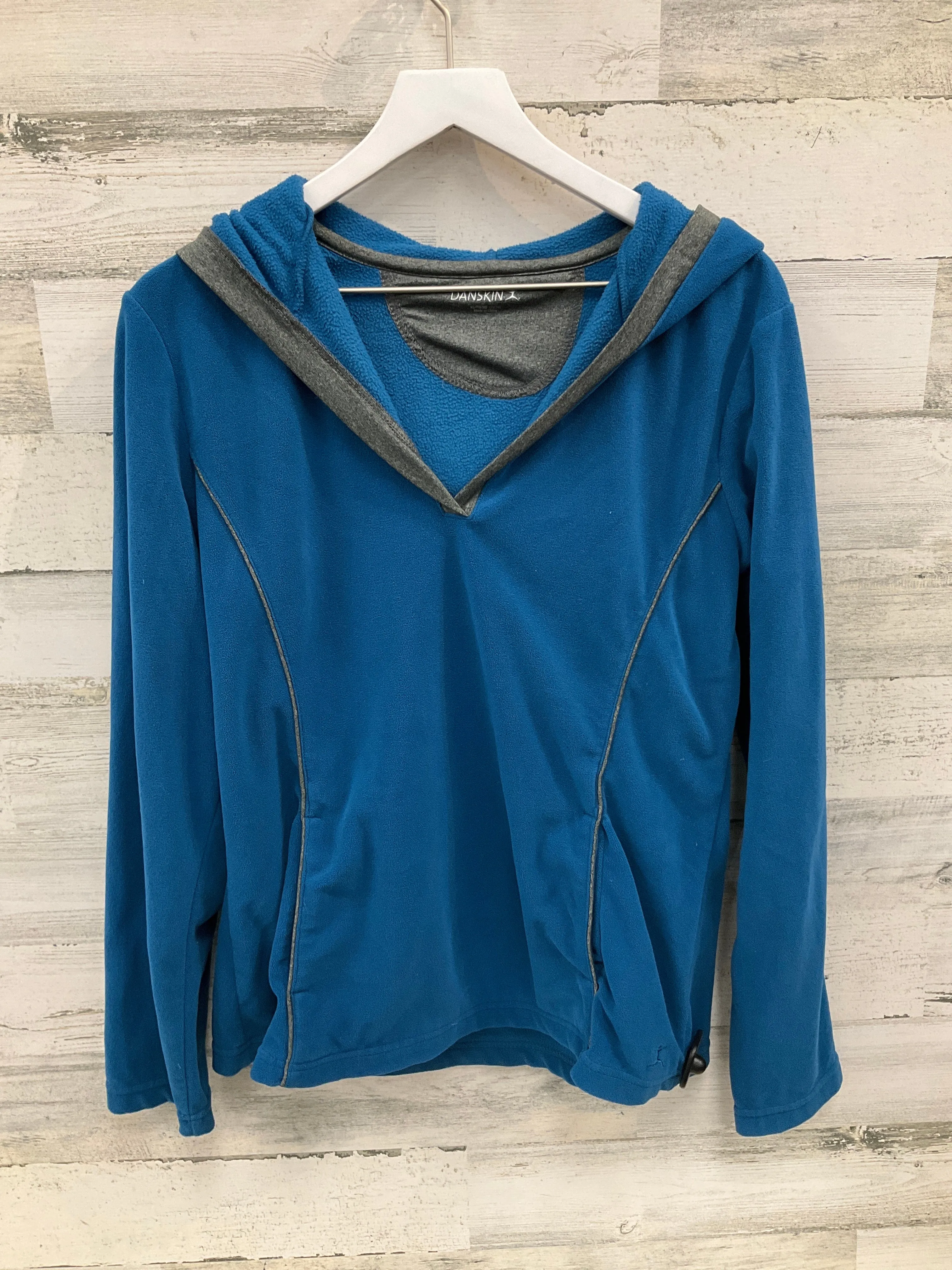 Professional Fit Athletic Sweatshirt Hoodie By Danskin In Blue, Size: Xl