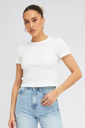 White T Shirt Short Sleeve Crew Neck HypoallergenicFabric Seasonal Fashion