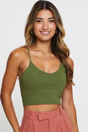 Green Singlet Top Sleeveless Vintage Style Stage Feel