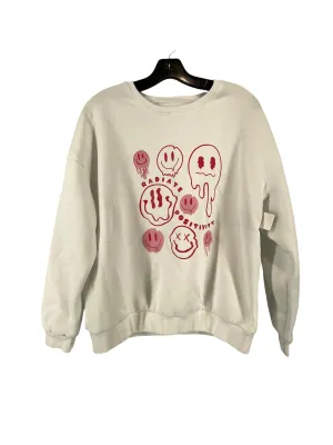 Trendy Hat DoubleStitched Sweatshirt Crewneck By Shein In White, Size: S