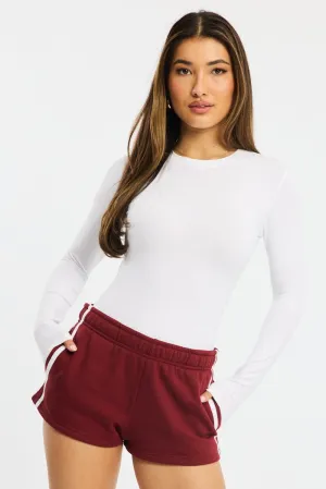 Moisture Controlled Lining Red Track Shorts Elasticated