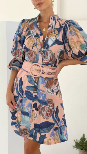 Hannah Mini Dress - Rosa Charming Style Stage Pop