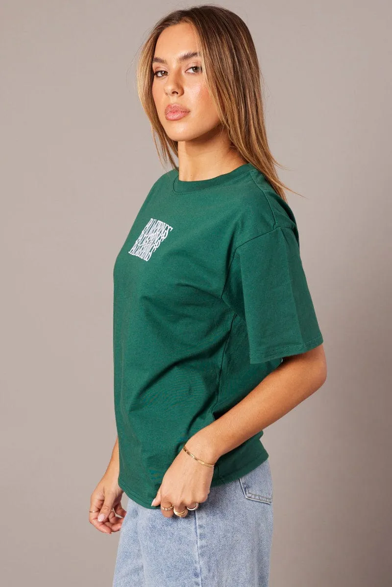 Green Graphic Tee Short Sleeve shopping