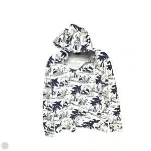 MoistureWicking Basic Wardrobe Sweatshirt Hoodie By Talbots In Blue & White, Size: S