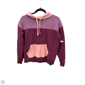Athletic Sweatshirt Hoodie By Champion In Pink & Purple, Size: S FadeResistant Dye Reinforced Stress Points