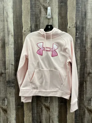 Athletic Sweatshirt Hoodie By Under Armour In Pink, Size: S Stylish Jumper AbrasionResistantThread