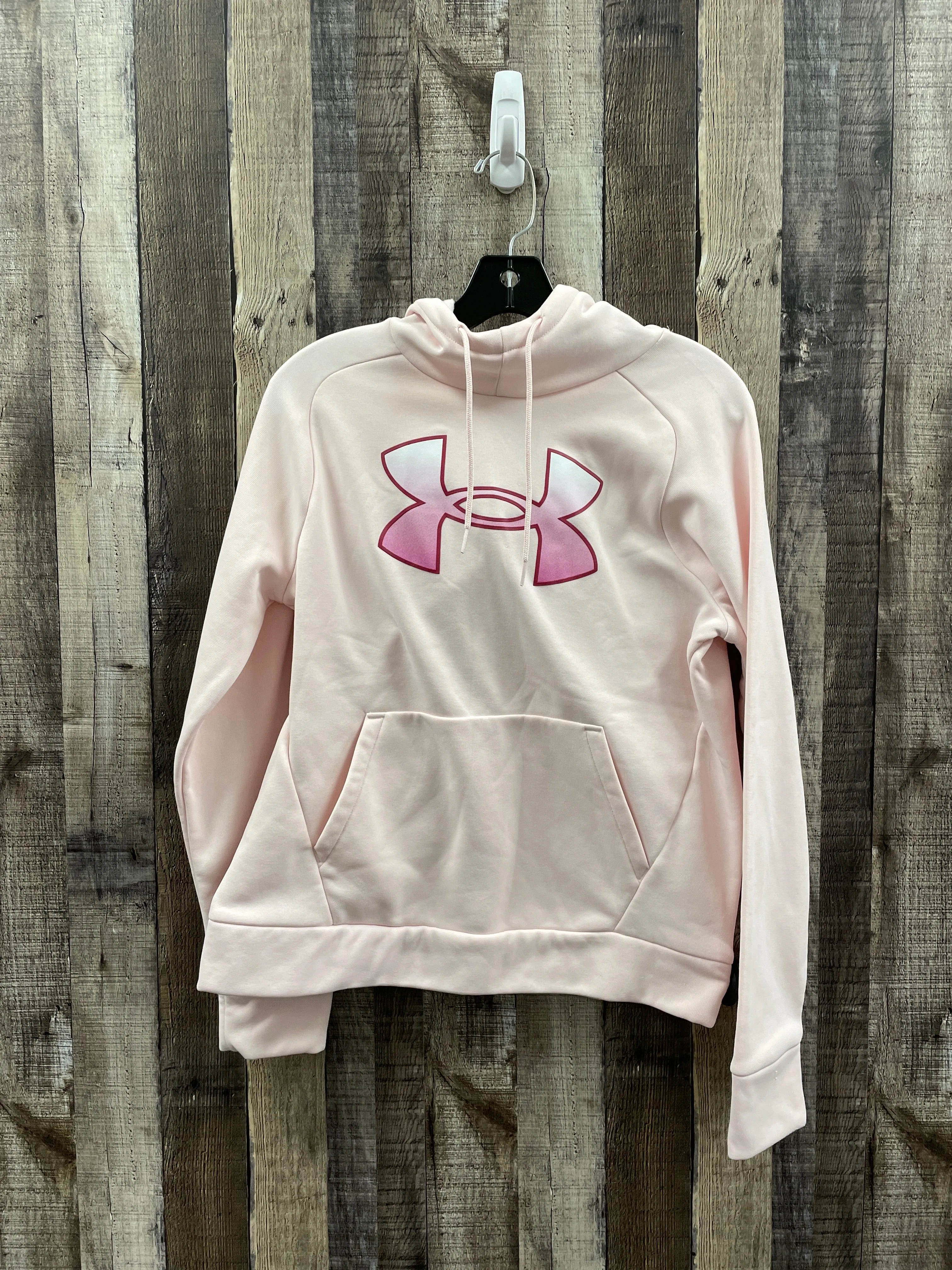 Athletic Sweatshirt Hoodie By Under Armour In Pink, Size: S Stylish Jumper AbrasionResistantThread