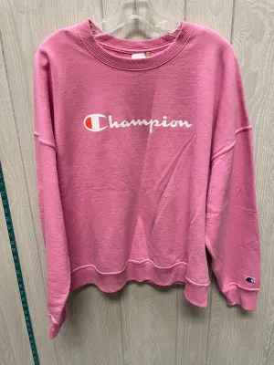 Sweatshirt Crewneck By Champion In Pink, Size: 2x Tagless Labeling Still Glow
