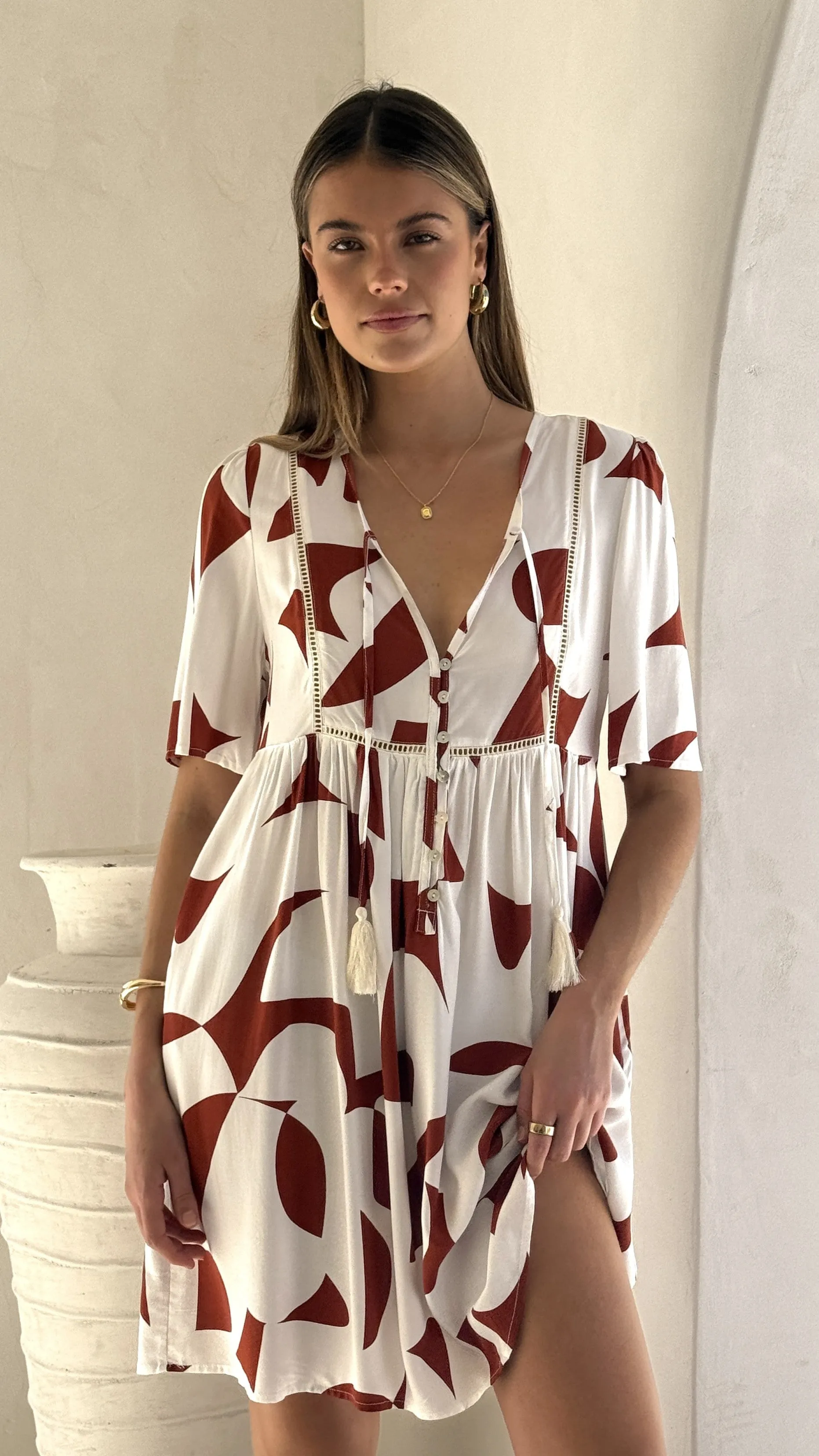 Elegant Wear Modern Muse Adalynn Mini Dress - Sienna