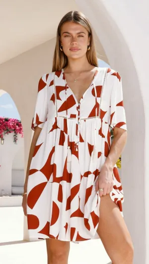 Weekend Look Y2K Feel Adalynn Mini Dress - Sienna