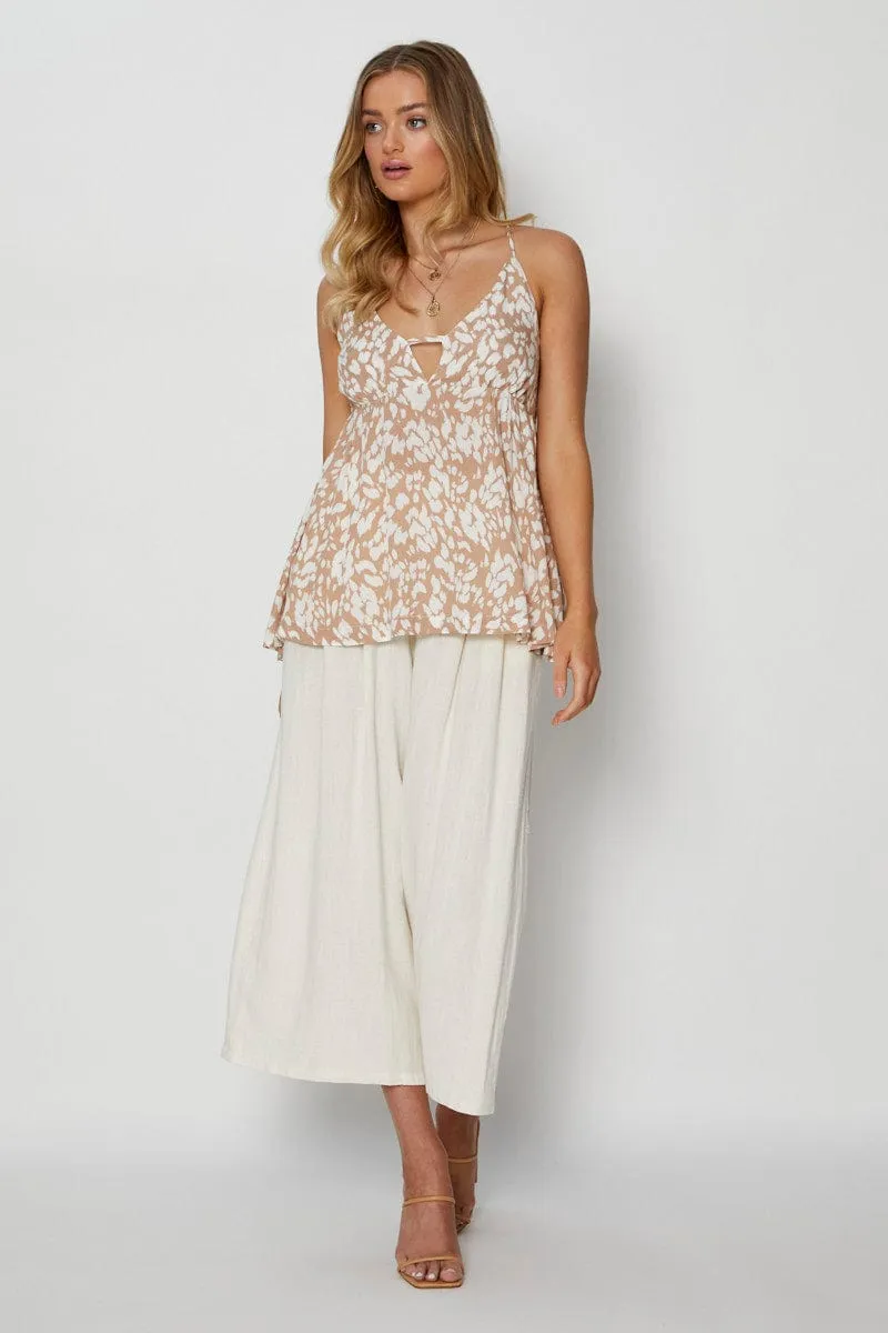 Park Day Star Fit Print Singlet Top Sleeveless V-Neck