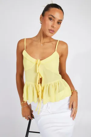 NonChafe Daily Fit Yellow Tie Up Top Singlet
