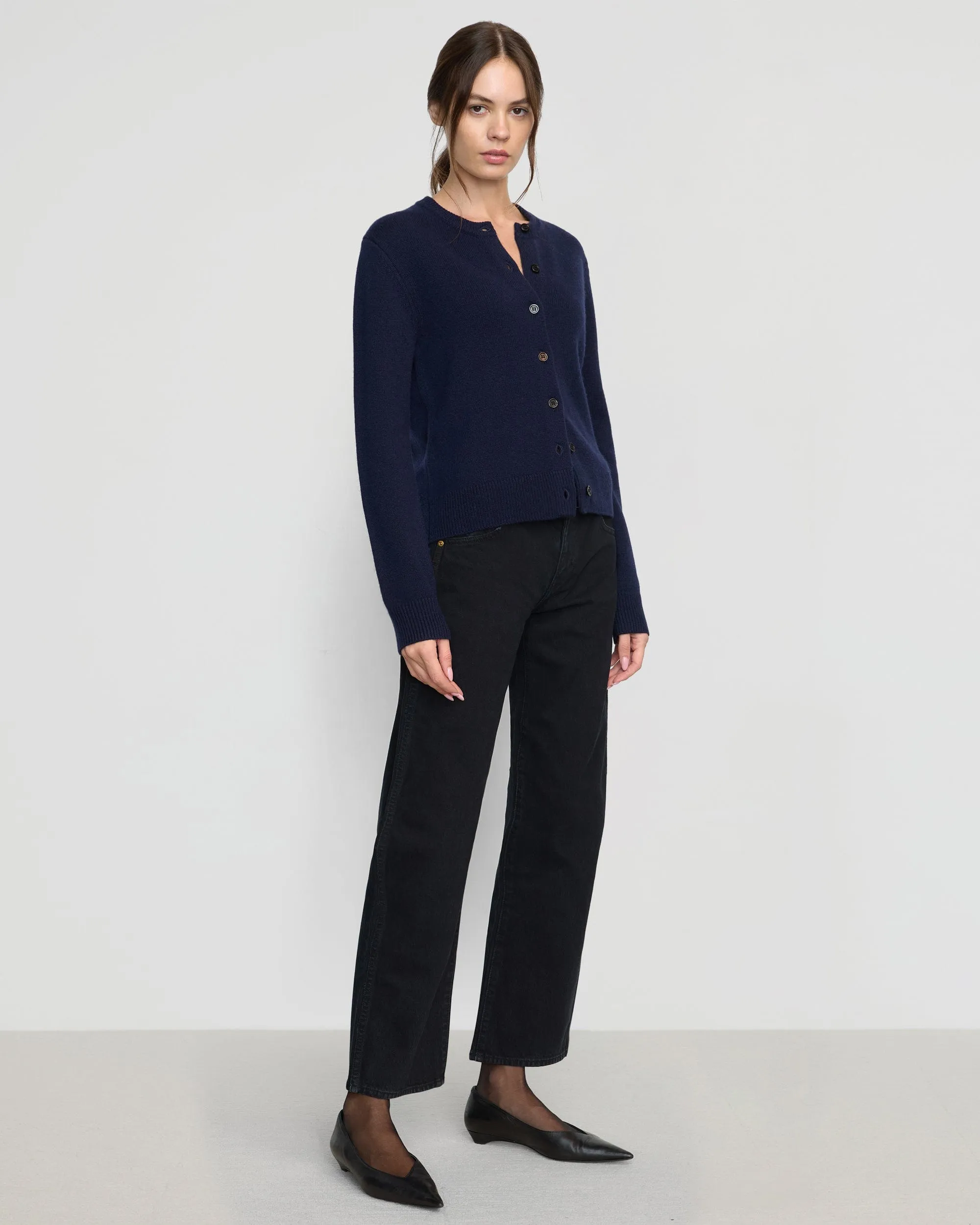 Kiran Wool-Cashmere Cardigan Chilly Chic Brushed Interior