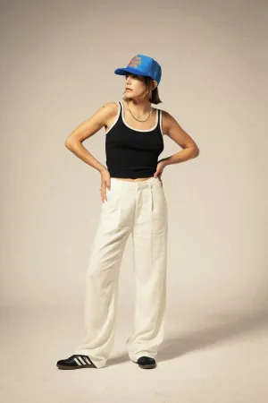 Ludlow Trouser Pant - Off White Breathable Weave Fabric