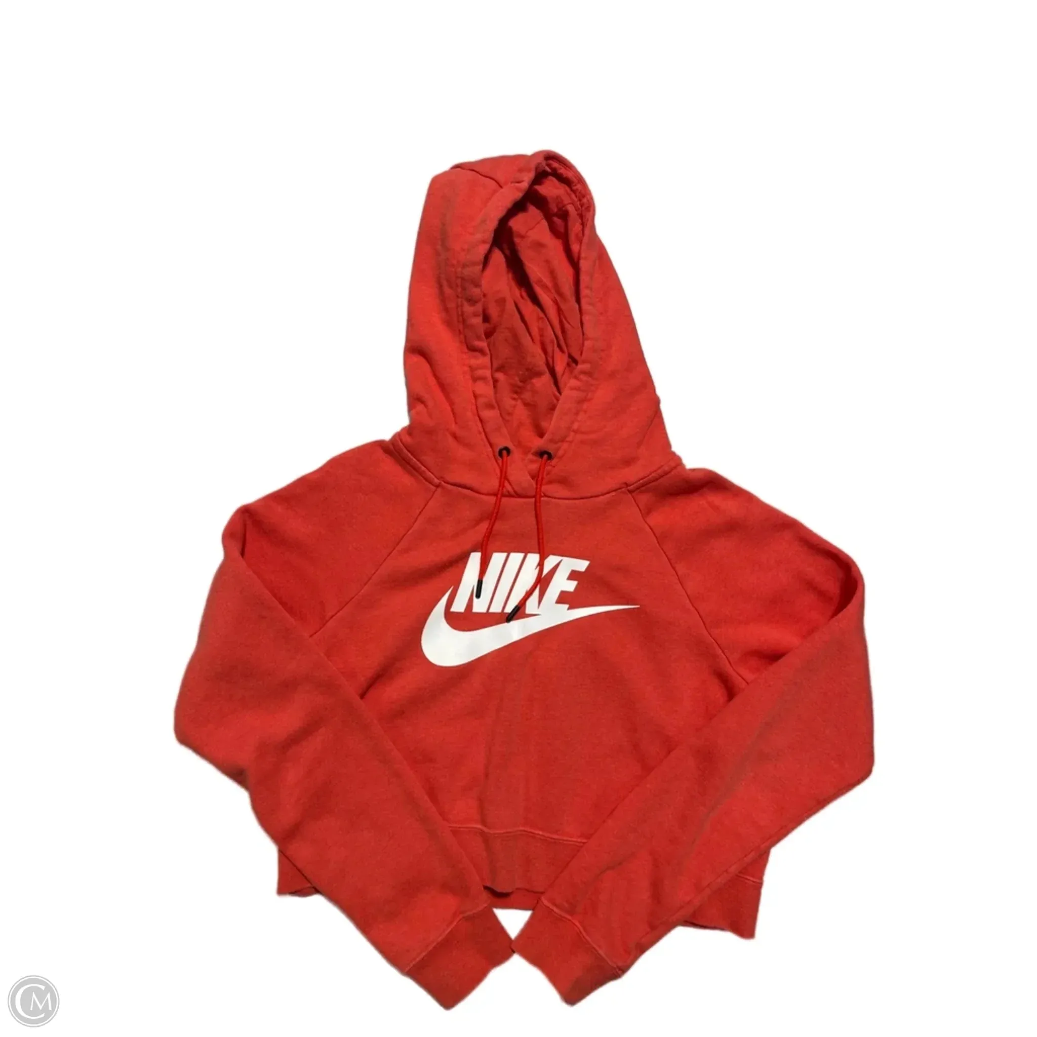 StretchPaneling Korean Fresh Sweatshirt Hoodie By Nike In Coral, Size: S