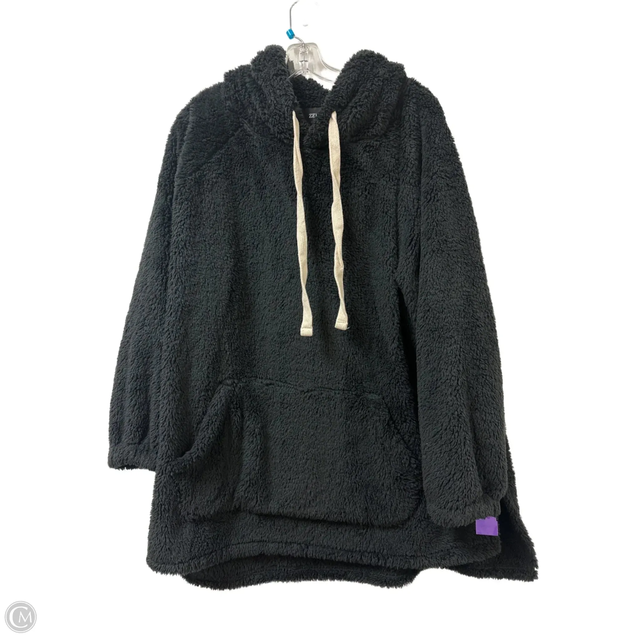 Sweatshirt Hoodie By Zenana Outfitters In Black, Size: 3x SplitHemDesign Fresh Glow