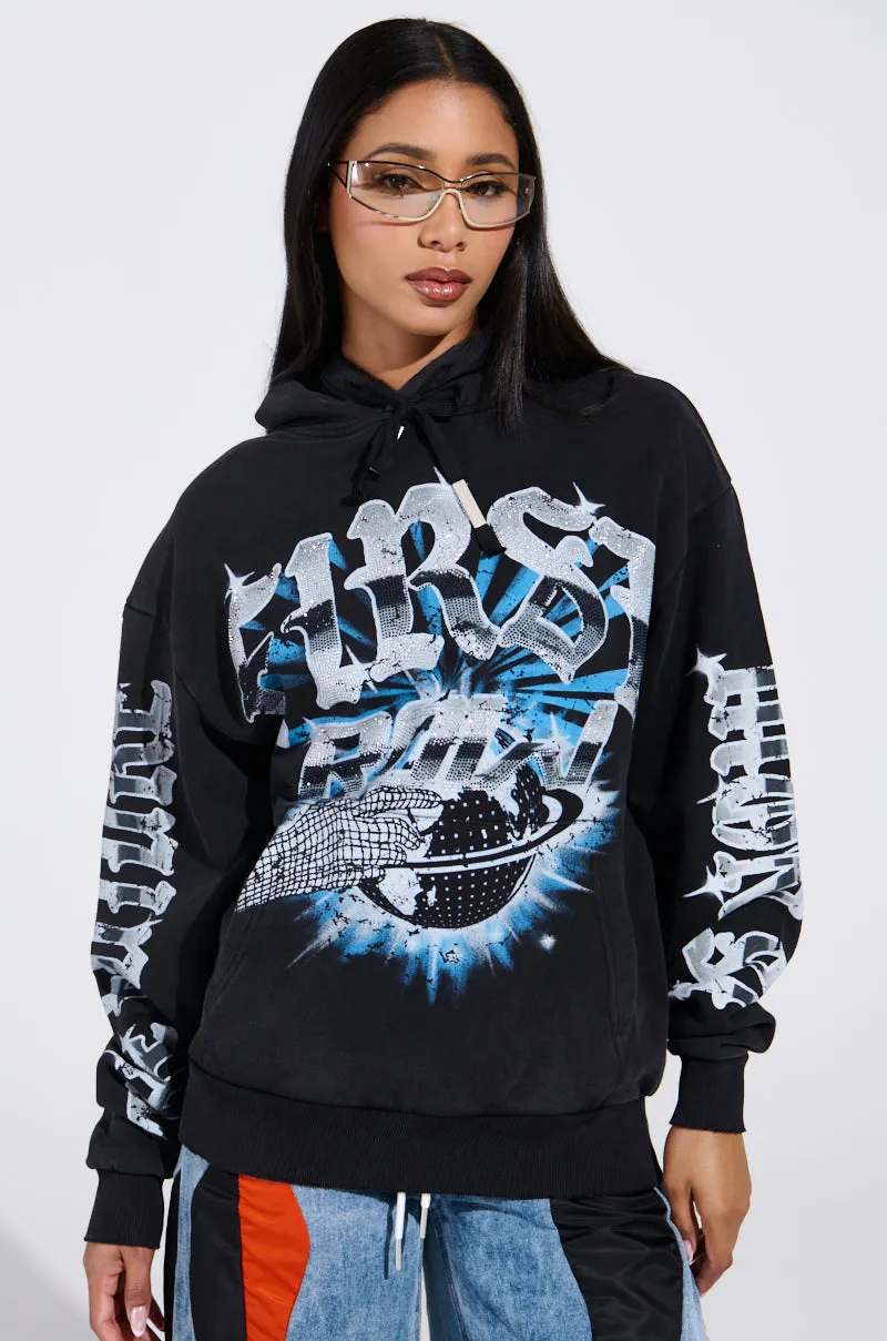 product holiday wear celebration DIAMOND RUSH HOODED SWEATSHIRT