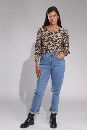 Short Jeans | MID INDIGO | 0023B1 Clean Shape Everyday Basic