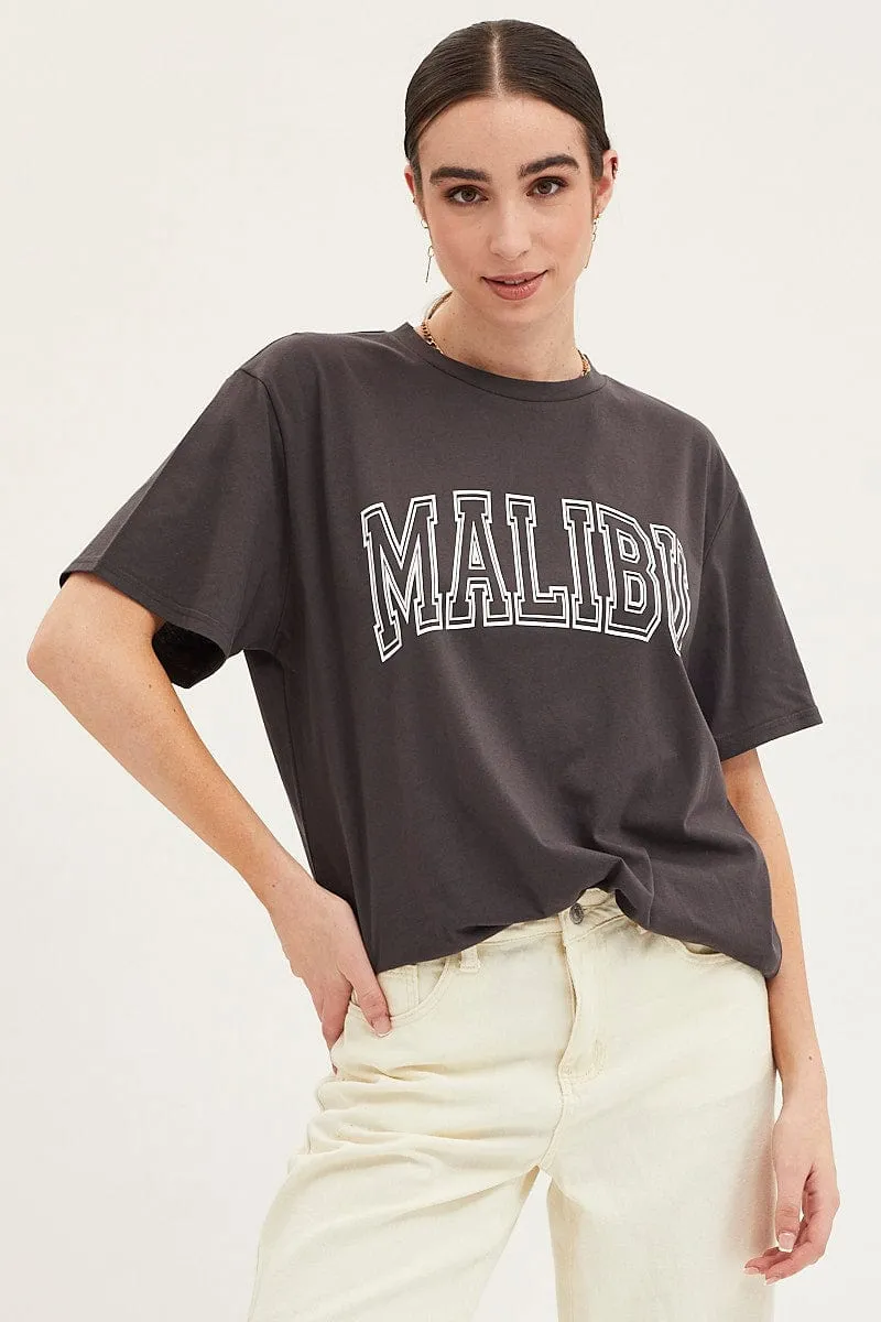 Black Graphic T Shirt Moisture wicking Essential layering piece