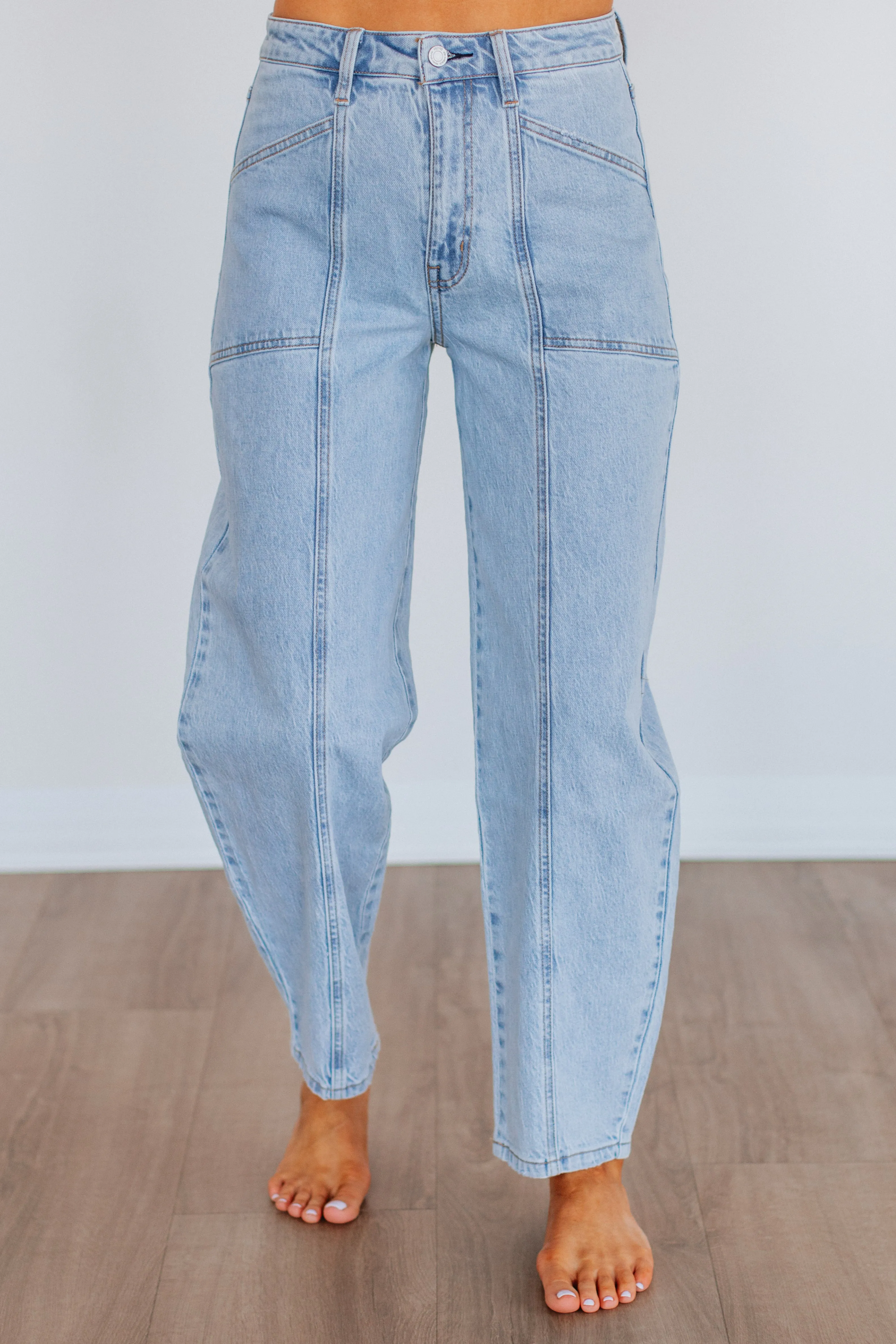 Trendy Sunny Vibes Smart Layer Urban Form Kate Vervet Jeans - Light Wash