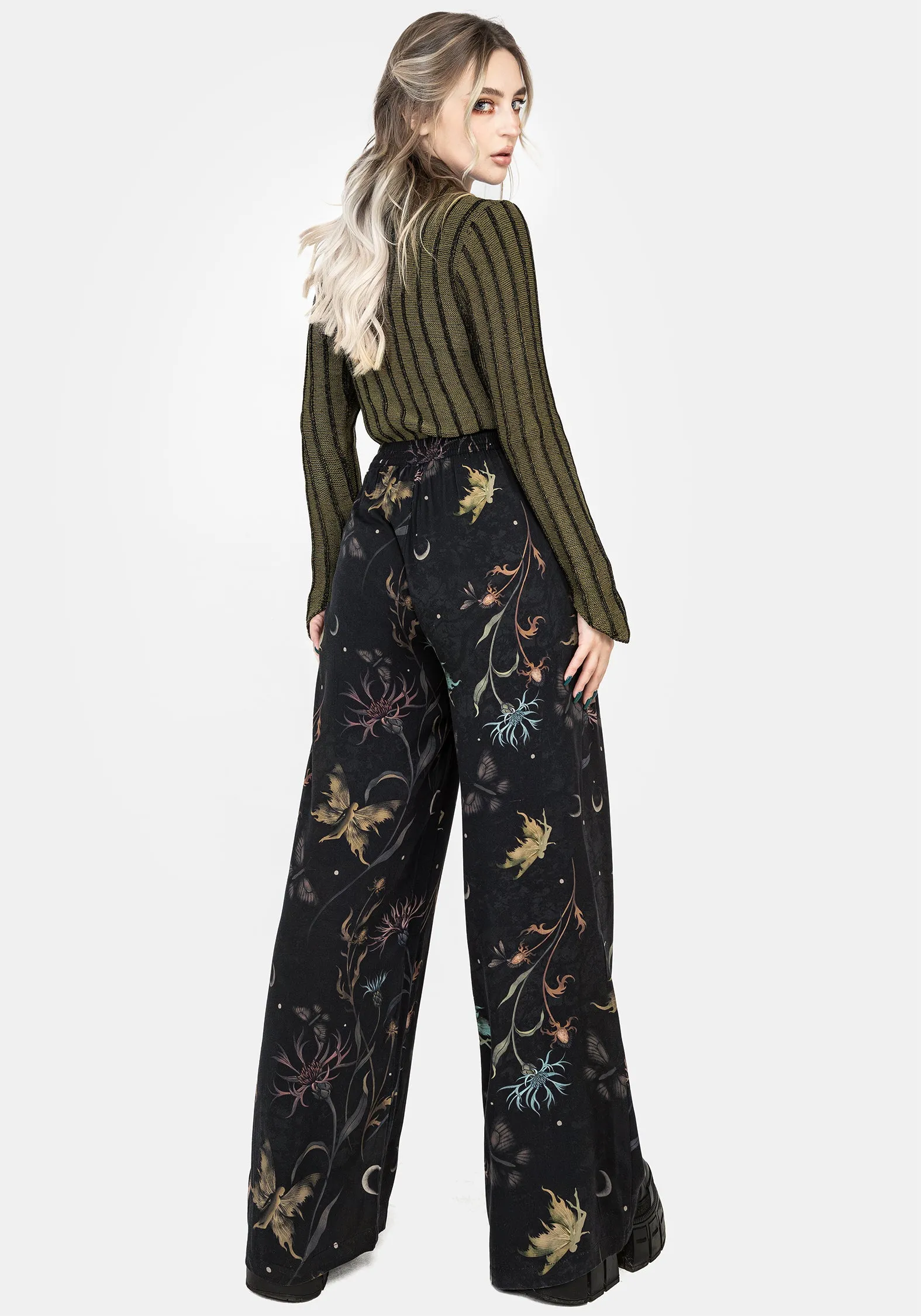 Rosanella Floral Print Straight Leg Trousers Fashionable Design