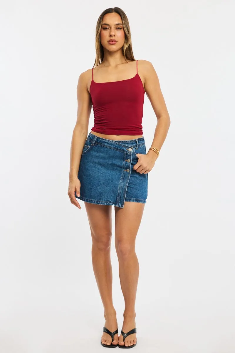 Thick Glow Red Supersoft Singlet Double Layer