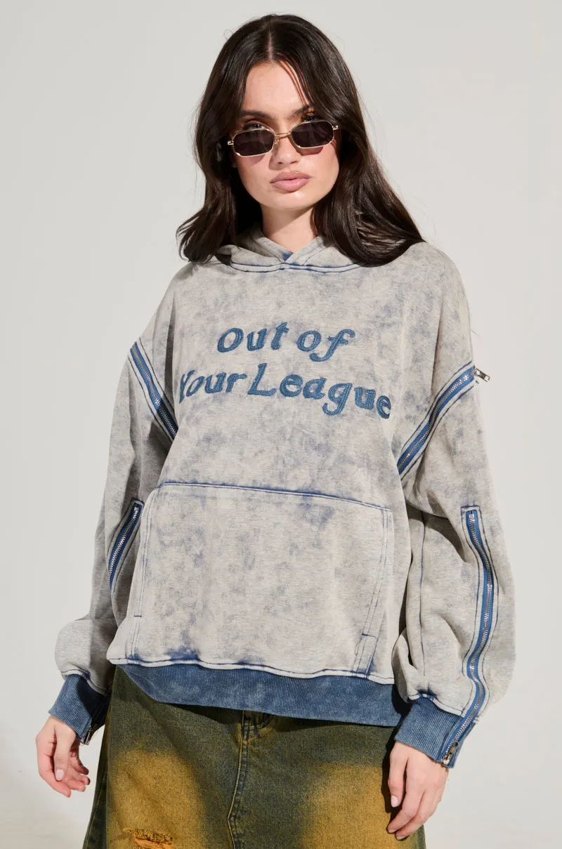 OUT OF YOUR LEAGUE HOODIE goes with skirts Outdoor Bold