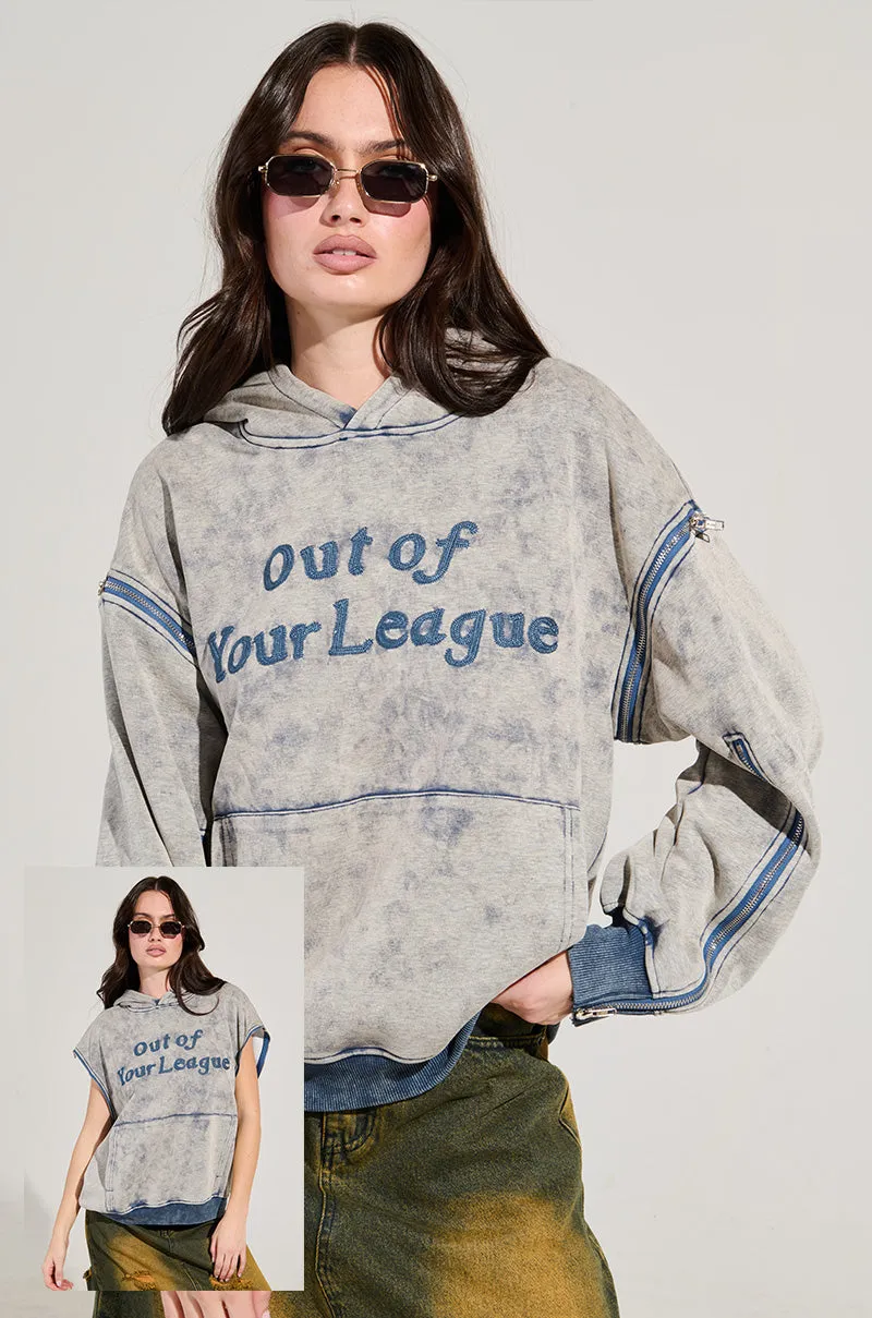 OUT OF YOUR LEAGUE HOODIE wedding guest wear