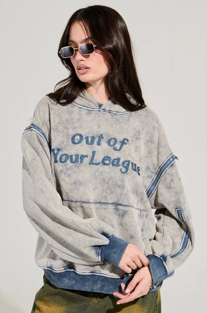 Fat Cozy Wearable OUT OF YOUR LEAGUE HOODIE