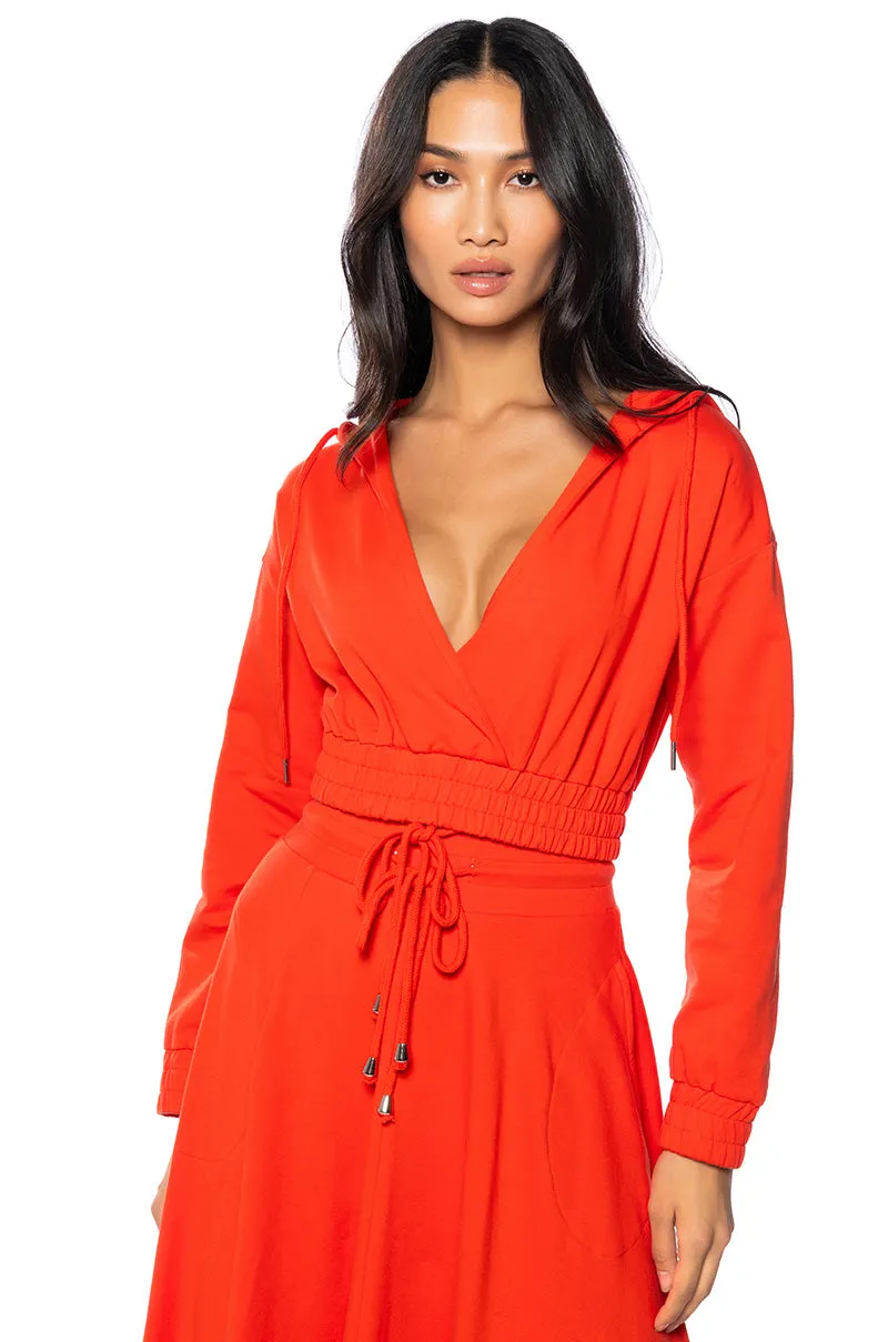 Satin Lining ZUMI BRIGHT CROPPED SWEATSHIRT