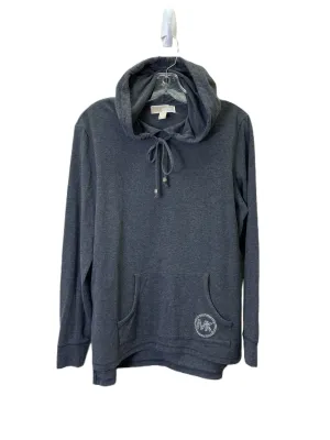 Sweatshirt Hoodie By Michael By Michael Kors In Grey, Size: M warm glow Adjustable Drawcord